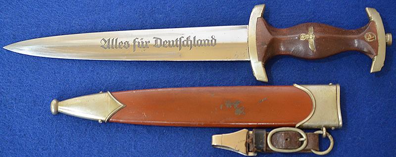 SA DAGGER 1933 MODEL BY DICK COMPLETE WITH HANGER.