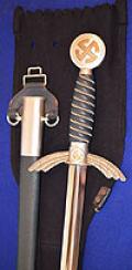 LUFTWAFFE OFFICERS SWORD WITH HANGER AND ORIGINAL CLOTH ISSUE BAG,UNISSUED CONDITION.