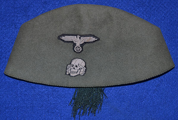 SS GREEN FEZ AS WORN BY THE WAFFEN SS HANDSCHAR DIVISION.
