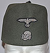 SS GREEN FEZ AS WORN BY THE WAFFEN SS HANDSCHAR DIVISION.