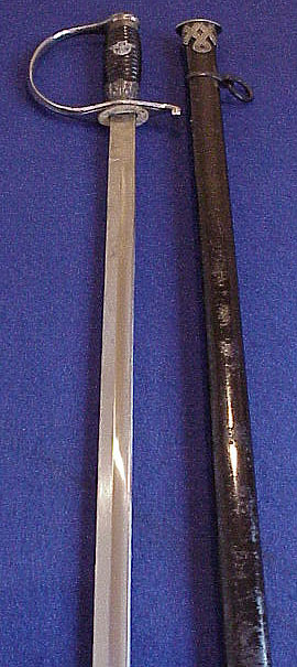 RARE SS POLICE NCO SWORD BY KREBS WITH SS RUNES TO POMMEL.