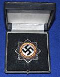 CASED GERMAN CROSS IN GOLD BY OTTO KLEIN , MINT CONDITION.