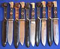 A UNIQUE COLLECTION OF FIVE HITLER YOUTH KNIFES BY EICKHORN CHARTING THE HISTORY OF THIS FAMOUS EDGE
