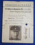 ALLGEMINE SS OFFICER AUSWEIS ID CARD WITH UNIFORM PHOTOGRAPH.