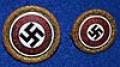 MATCHED PAIR OF NSDAP GOLD PARTY BADGES.