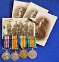 WW1 BRITISH MEDAL GROUP FOR BRAVERY WITH PHOTOGRAHS OF OWNER.