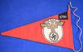 NSKK OFFICERS CAR PENNANT WITH RARE UNIT PATCH.