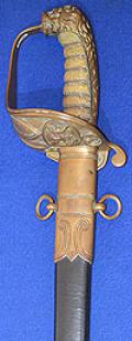 EARLY VICTORIAN NAVAL OFFICERS SWORD.