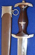 SA DAGGER BY HORSTER WITH PRESENTATION INSCRIPTION TO BLADE.