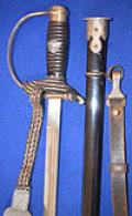 SS POLICE NCO SWORD BY KREBS, COMPLETE WITH HANGER AND KNOT.
