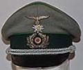 GERMAN ARMY MOUNTAIN TROOP OFFICERS PEAK CAP, A FINE LOOKING EXAMPLE BY A MUNICH MAKER.
