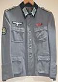ARMY MOUNTAIN TROOP OFFICERS 4 POCKET FIELD GREY TUNIC.