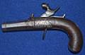ENGLISH ANTIQUE PERCUSSION POCKET PISTOL BY RICHARD HOLLIS LONDON, VERY HIGH QUALITY.