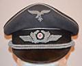 LUFTWAFFE OFFICERS PEAKED CAP, EARLY HIGH QUALITY EXAMPLE NAMED TO ORIGINAL OWNER.