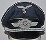 LUFTWAFFE OFFICERS PEAK CAP, SUPERB NEAR MINT EXAMPLE BY TOP MAKER EREL.