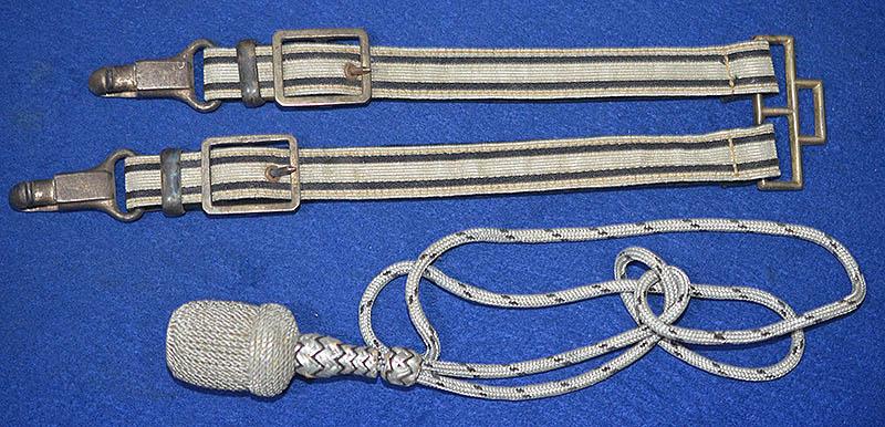 SET OF STRAPS AND KNOT FOR THE GERMAN 2ND MODEL RAILWAY LEADERS DAGGER.