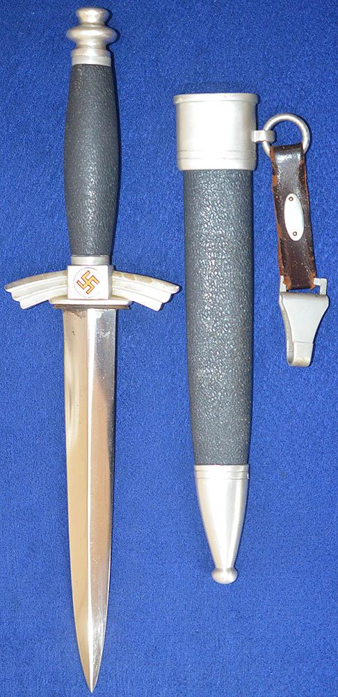 NSFK FLYERS DAGGER BY HELBIG COMPLETE WITH HANGER.