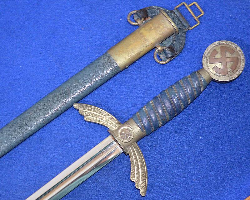 LUFTWAFFE OFFICERS SWORD BY SMF WITH HANGER.