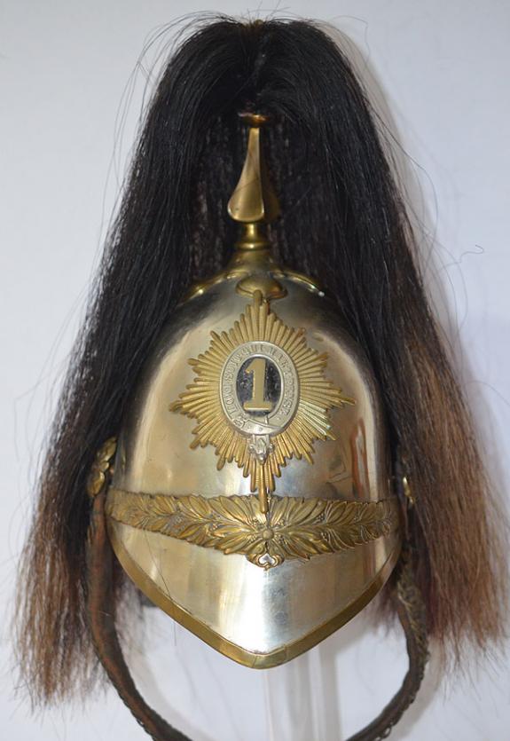 BRITISH 1871 MODEL CAVALRY PARADE HELMET FOR THE 1ST ROYAL DRAGOONS.