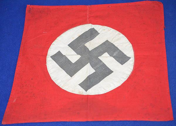 SMALL DOUBLE SIDED SWASTIKA FLAG.
