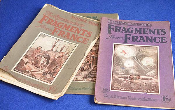 THREE COPYS OF CAPTAIN BRUCE BAIRNFATHER WW1 MAGAZINE, FRAGMENTS OF FRANCE.