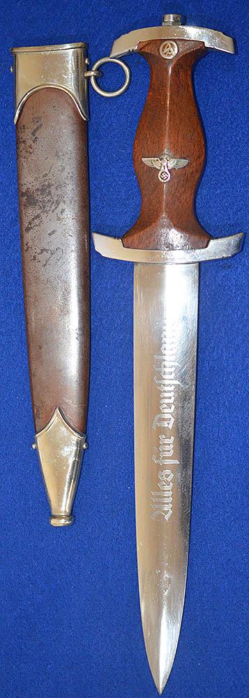 SA GROUND ROHM HONOUR DAGGER BY PACK WITH UNIT ISSUE STAMPS.