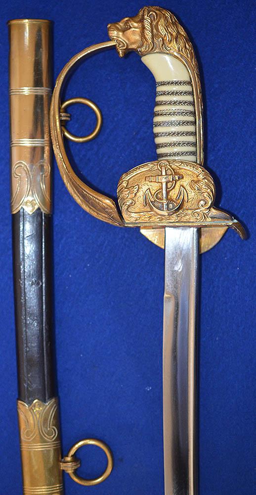 THIRD REICH NAVAL OFFICERS SWORD BY ALCOSO.