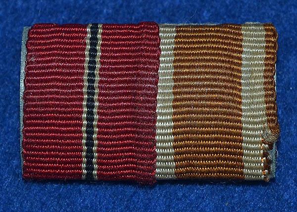 MEDAL RIBBON BAR FOR TWO AWARDS.