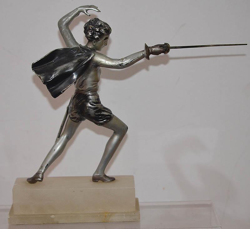 The Old Brigade For Militaria The Fencer S Austrian Cold Painted White Metal Figure