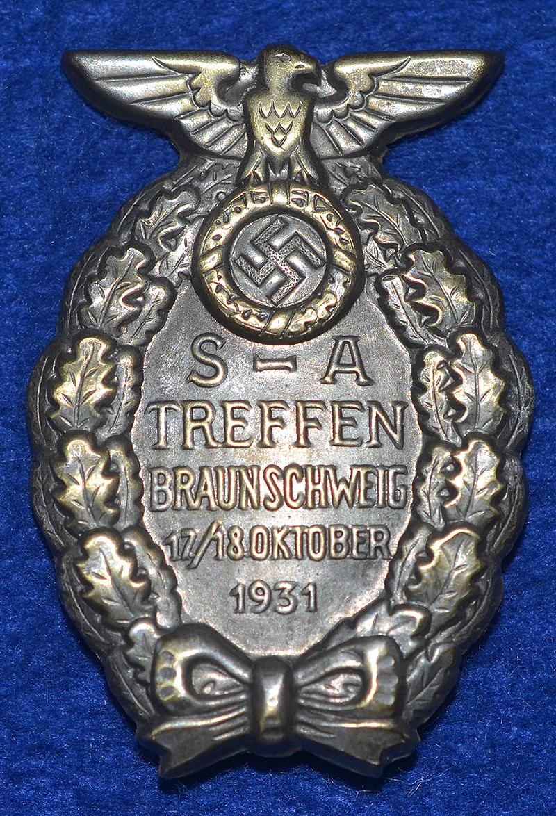 NSDAP 1931 BRUNSWICK GAU BADGE.