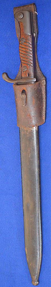 WW1 GERMAN SAW BACK BAYONET MODEL 1898 COMPLETE WITH FROG .