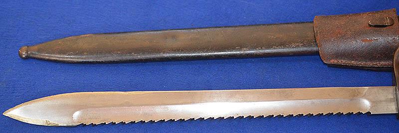 WW1 GERMAN SAW BACK BAYONET MODEL 1898 COMPLETE WITH FROG .