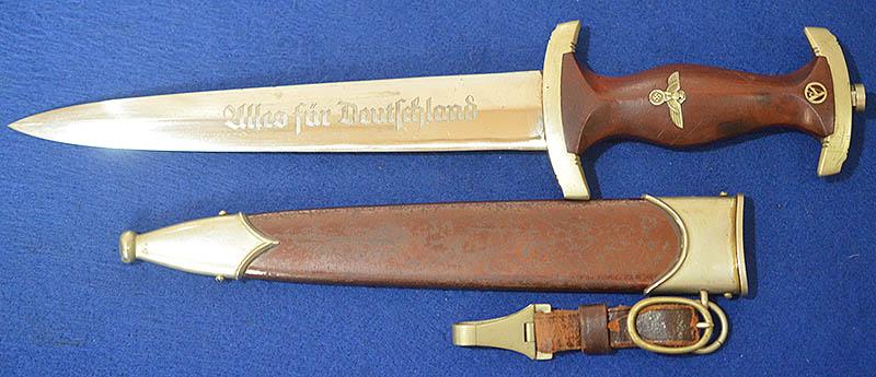SA DAGGER 1933 MODEL BY PAUL EBEL COMPLETE WITH HANGER.