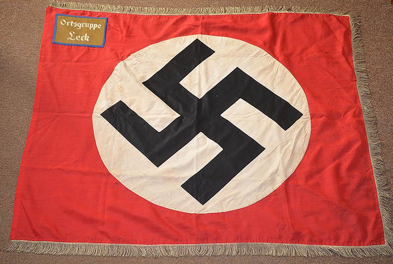 NSDAP DISTRICT FLAG FOR ORTSGRUPPE LECK.