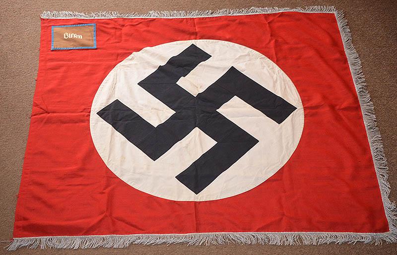 NSDAP POLITICAL LEADERS ORTSGRUPPE DISTRICT FLAG .
