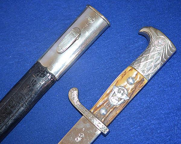 THIRD REICH POLICE BAYONET WITH ISSUE NUMBER.