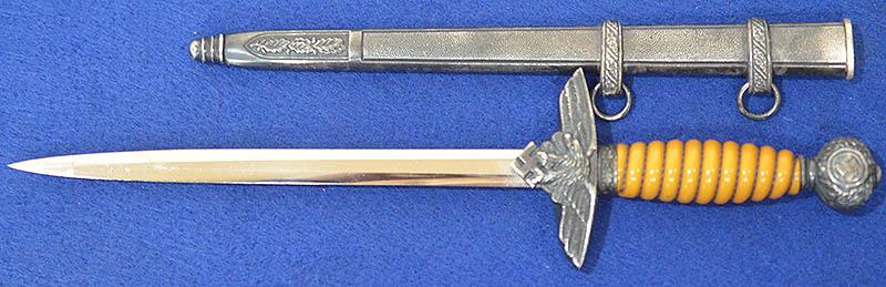 MINIATURE PERSONALISED 2ND MODEL LUFTWAFFE DAGGER BY ALCOSO.
