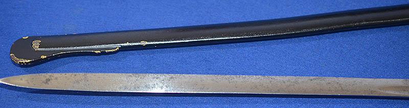 THIRD REICH ARMY OFFICERS SWORD BY ANTON WINGEN WITH RARE EARLY STYLE SHORT WING EAGLE AND SWASTIKA.
