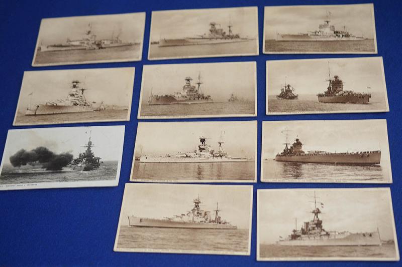 COLLECTION OF 11 POST CARDS OF BRITISH NAVAL SHIPS.