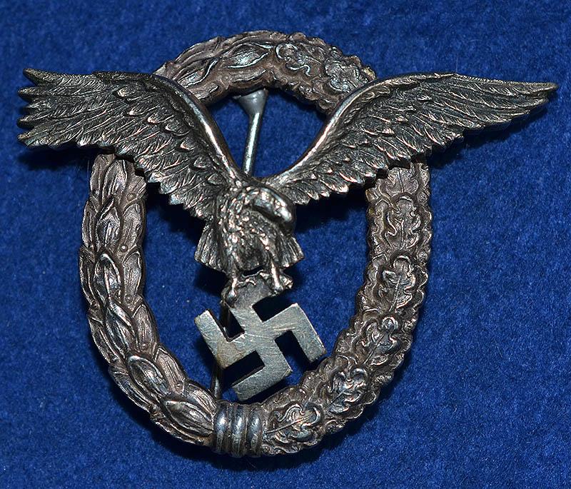 LUFTWAFFE PILOTS BADGE, EARLY QUALITY EXAMPLE.