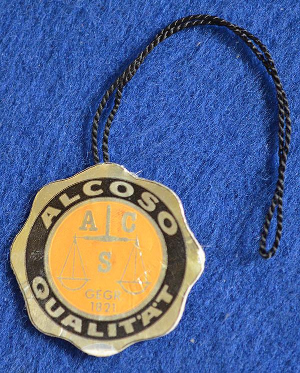 THIRD REICH ALCOSO DAGGER ISSUE TAG.