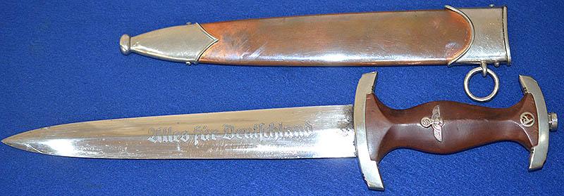 SA DAGGER 1933 MODEL BY PETER DAN KREBS WITH UNUSUAL SCABBARD.