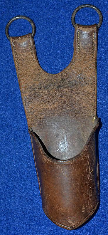 BROWN LEATHER HANGER FOR A HUNTING OR FORESTRY DAGGER.