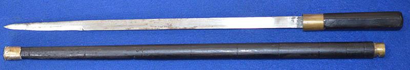 WW1 BRITISH ARMY OFFICERS SWAGGER STICK WITH CONCEALLED BLADE.