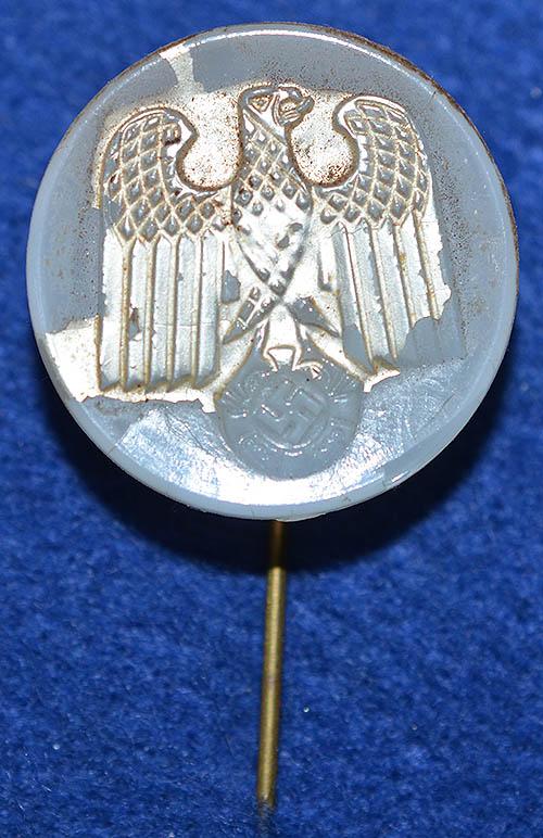 EAGLE AND SWASTIKA STICK PIN BADGE.