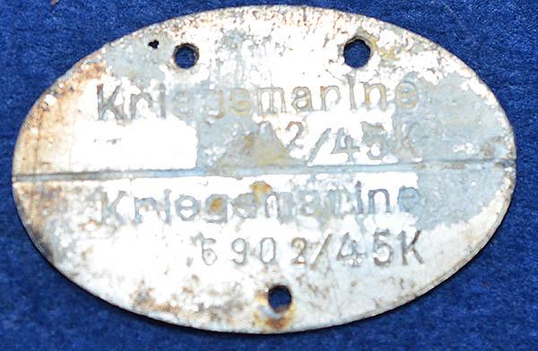 WW2 GERMAN NAVAL DOG TAG.