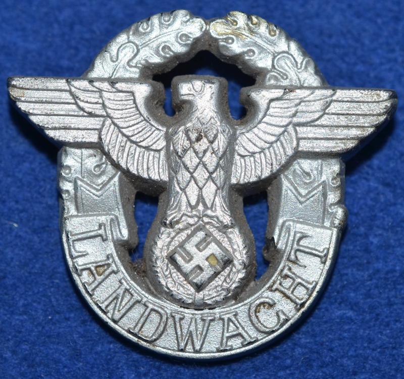 THIRD REICH METAL LANDWACHT  EAGLE.