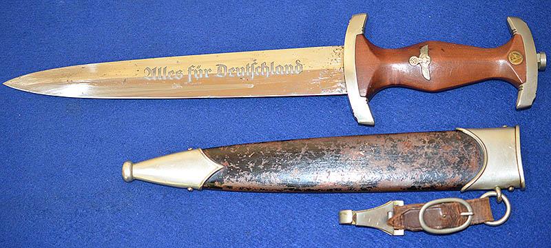 NSKK DAGGER 1933 MODEL BY PUMA COMPLETE WITH HANGER.