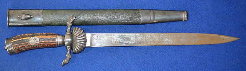 THIRD REICH HUNTING ASSOCIATION DAGGER BY EICKHORN.