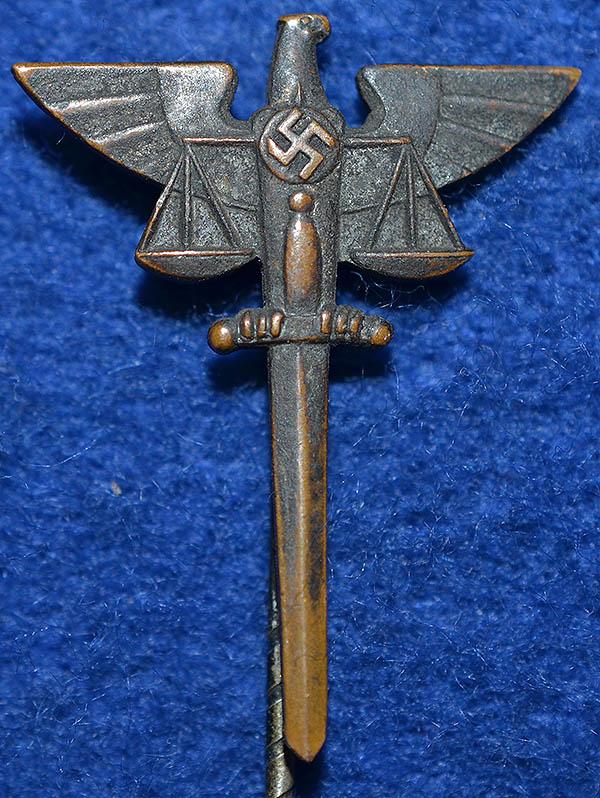 THIRD REICH JUSTICE OFFICIALS TIE PIN.